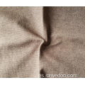 Tela de aspecto de lino de poliéster tejido para tapicería de sofá